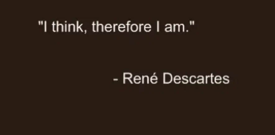 I think therefore I am conscious