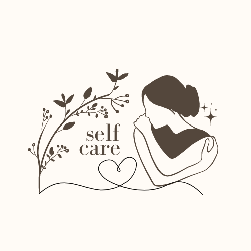 White-Minimal-Floral-Illustrated-Self-Care-Brand-Logo Self Care is not Selfish